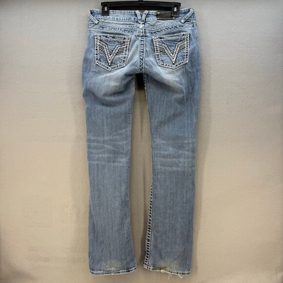 Vigoss Jeans Women's 3/4x33 Light Blue Chelsea Slim Boot Cut Western Preppy - Picture 2 of 15